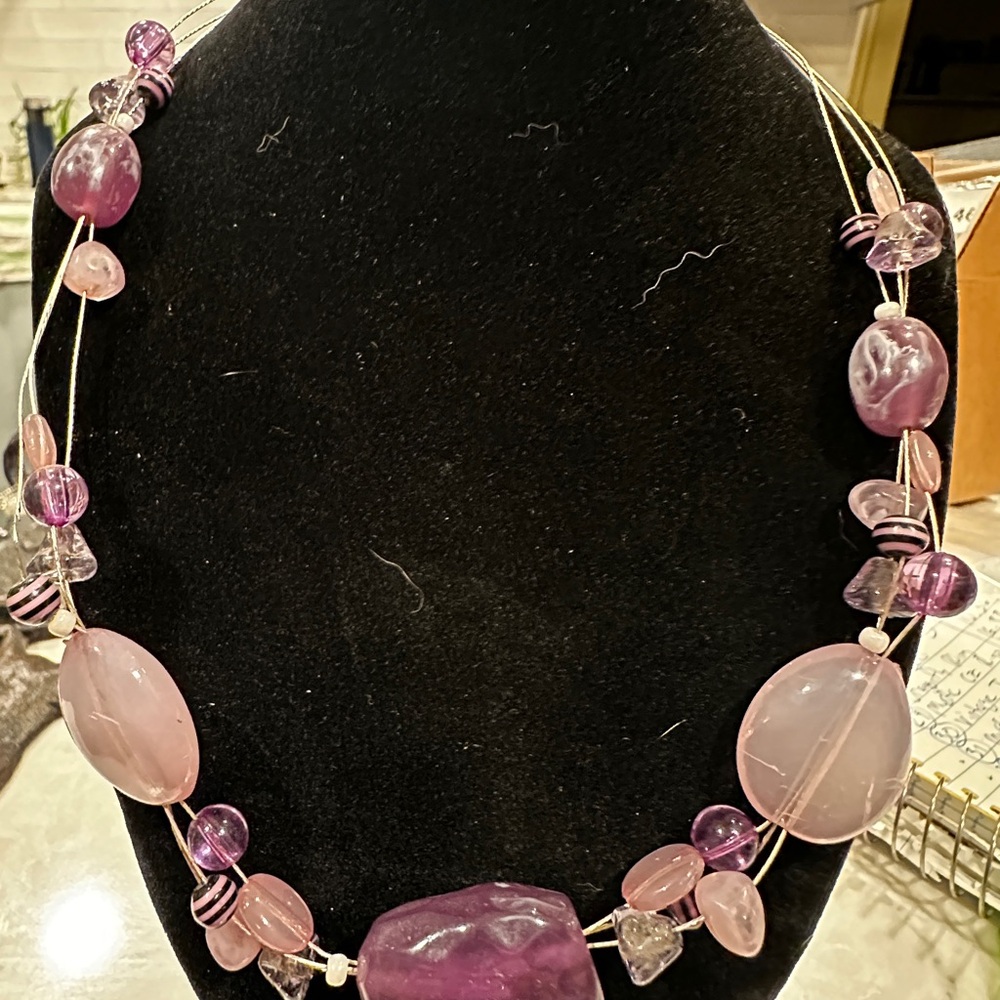Elegant Purple Beaded Necklace